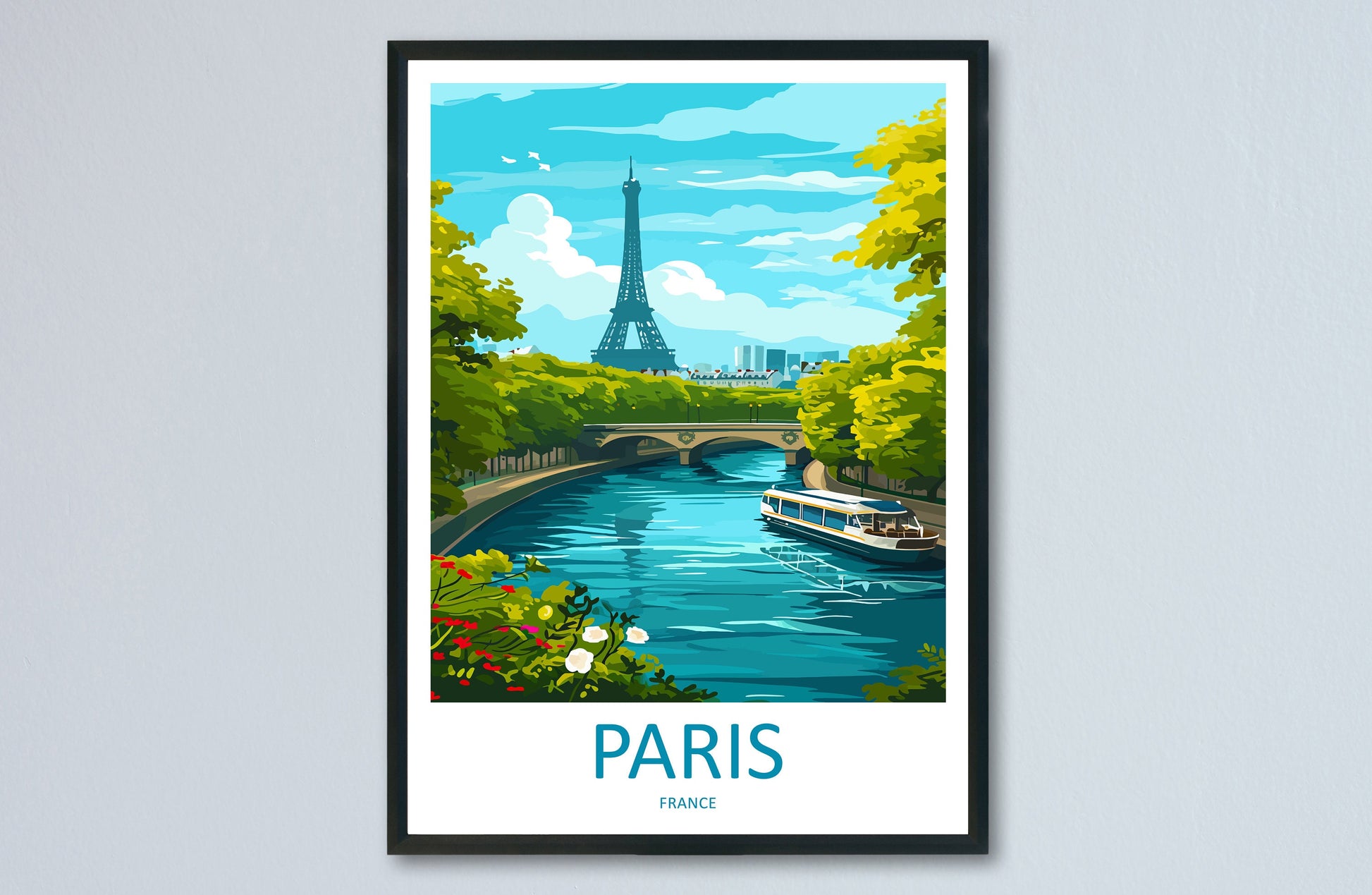 Paris Travel Print Wall Art Paris Wall Hanging Home Décor Paris Gift Art Lovers France Art Lover Gift Paris Print France Wall Art Décor