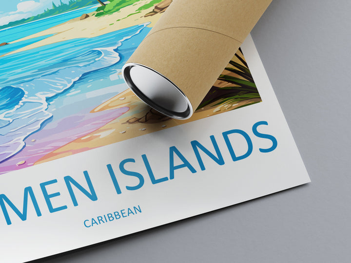 Cayman Islands Travel Print Wall Art Cayman Islands Wall Hanging Home Décor Cayman Islands Gift Art Lovers Wall Art Caribbean