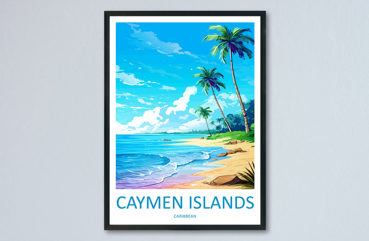 Cayman Islands Travel Print Wall Art Cayman Islands Wall Hanging Home Décor Cayman Islands Gift Art Lovers Wall Art Caribbean