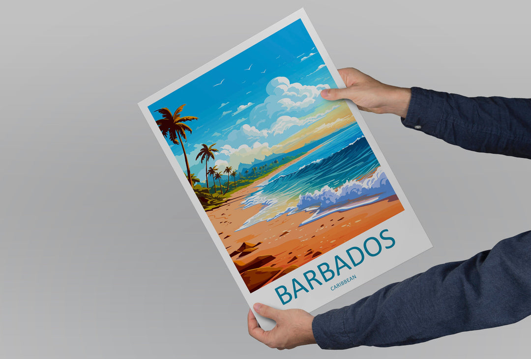 Barbados Travel Print Wall Art Barbados Wall Hanging Home Décor Barbados Gift Art Lovers Wall Art Caribbean Travel Print Barbados Decor