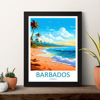 Barbados Travel Print Wall Art Barbados Wall Hanging Home Décor Barbados Gift Art Lovers Wall Art Caribbean Travel Print Barbados Decor
