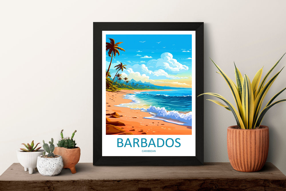 Barbados Travel Print Wall Art Barbados Wall Hanging Home Décor Barbados Gift Art Lovers Wall Art Caribbean Travel Print Barbados Decor