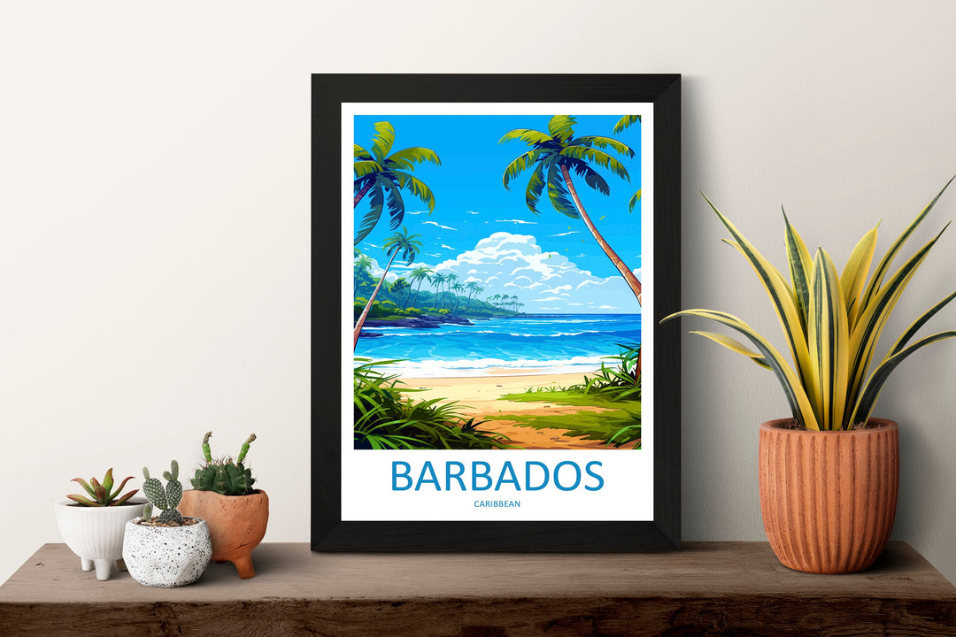 Barbados Travel Print Wall Art Barbados Wall Hanging Home Décor Barbados Gift Art Lovers Wall Art Caribbean Travel Print Barbados Decor