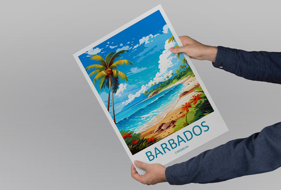 Barbados Travel Print Wall Art Barbados Wall Hanging Home Décor Barbados Gift Art Lovers Wall Art Caribbean Travel Print Barbados Decor