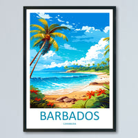 Barbados Travel Print Wall Art Barbados Wall Hanging Home Décor Barbados Gift Art Lovers Wall Art Caribbean Travel Print Barbados Decor