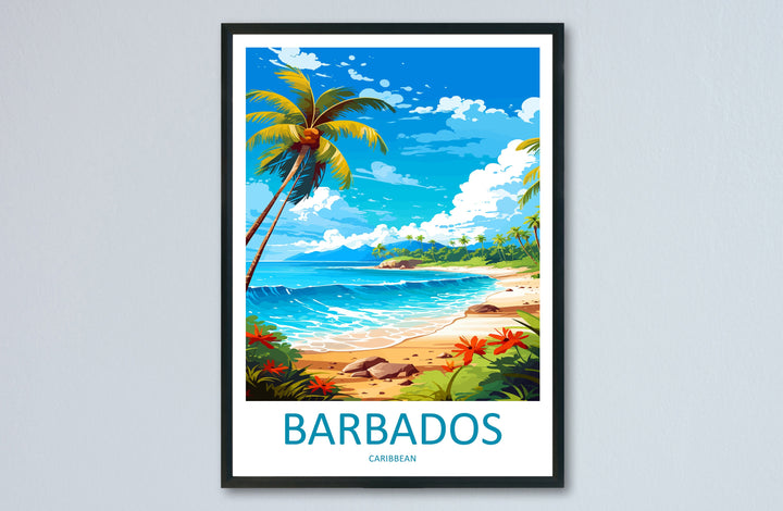 Barbados Travel Print Wall Art Barbados Wall Hanging Home Décor Barbados Gift Art Lovers Wall Art Caribbean Travel Print Barbados Decor