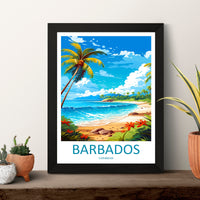 Barbados Travel Print Wall Art Barbados Wall Hanging Home Décor Barbados Gift Art Lovers Wall Art Caribbean Travel Print Barbados Decor