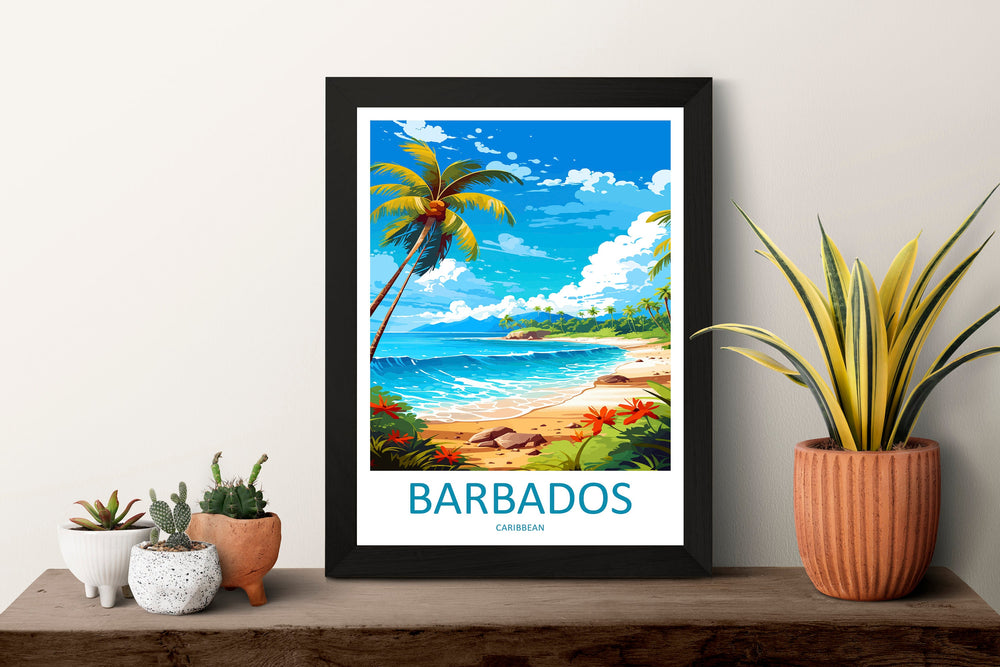 Barbados Travel Print Wall Art Barbados Wall Hanging Home Décor Barbados Gift Art Lovers Wall Art Caribbean Travel Print Barbados Decor