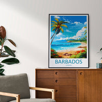 Barbados Travel Print Wall Art Barbados Wall Hanging Home Décor Barbados Gift Art Lovers Wall Art Caribbean Travel Print Barbados Decor
