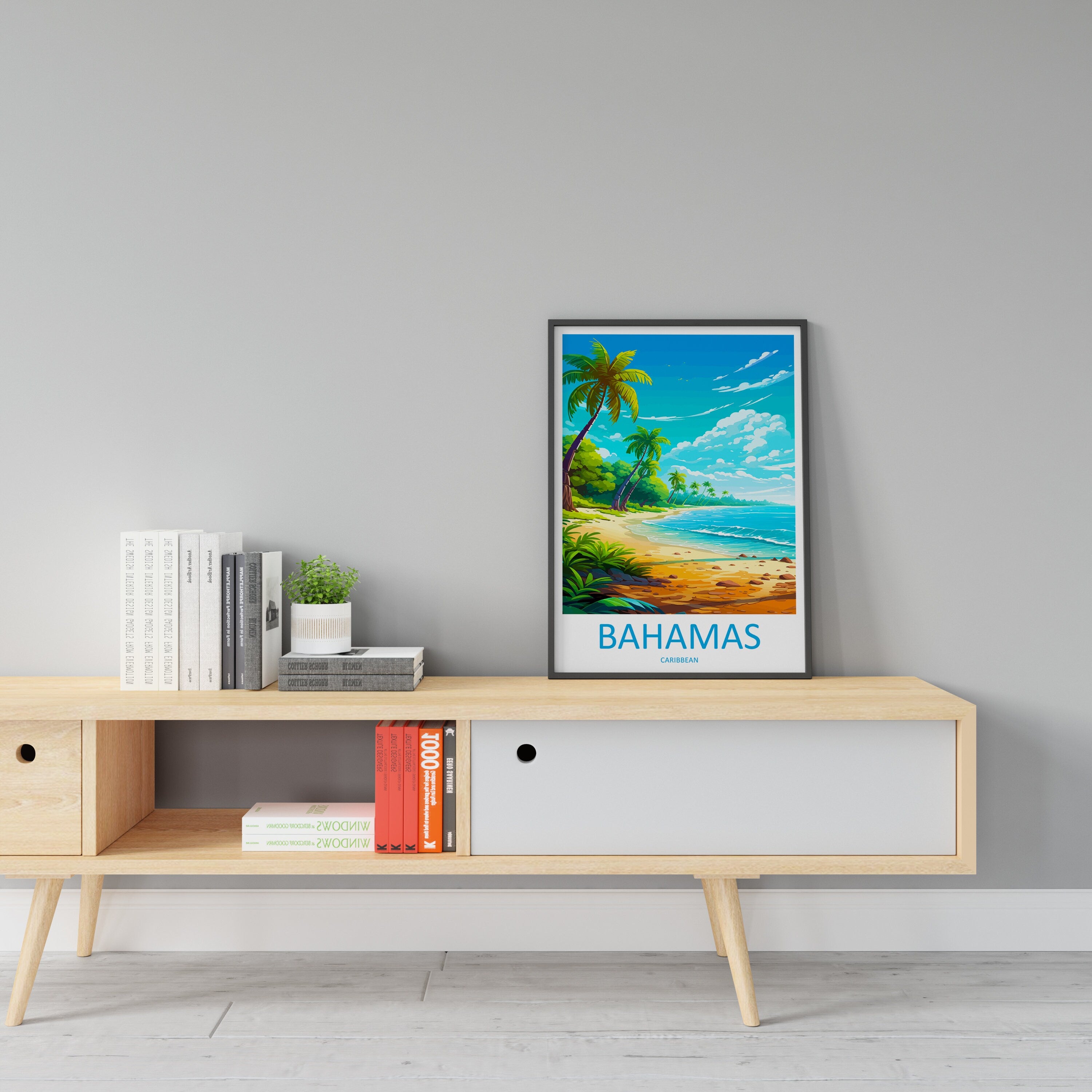 Bahamas Travel Print Wall Art Bahamas Wall Hanging Home Décor Bahamas Gift Art Lovers Wall Art Caribbean Travel Print Bahamas Decor