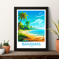 Bahamas Travel Print Wall Art Bahamas Wall Hanging Home Décor Bahamas Gift Art Lovers Wall Art Caribbean Travel Print Bahamas Decor