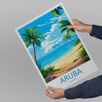 Aruba Travel Print Wall Art Aruba Wall Hanging Home Décor Aruba Gift Art Lovers Wall Art Caribbean Travel Print Aruba Decor