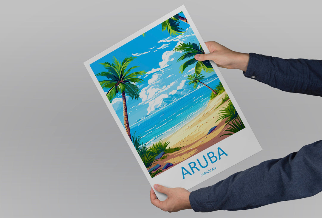 Aruba Travel Print Wall Art Aruba Wall Hanging Home Décor Aruba Gift Art Lovers Wall Art Caribbean Travel Print Aruba Decor