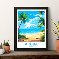 Aruba Travel Print Wall Art Aruba Wall Hanging Home Décor Aruba Gift Art Lovers Wall Art Caribbean Travel Print Aruba Decor