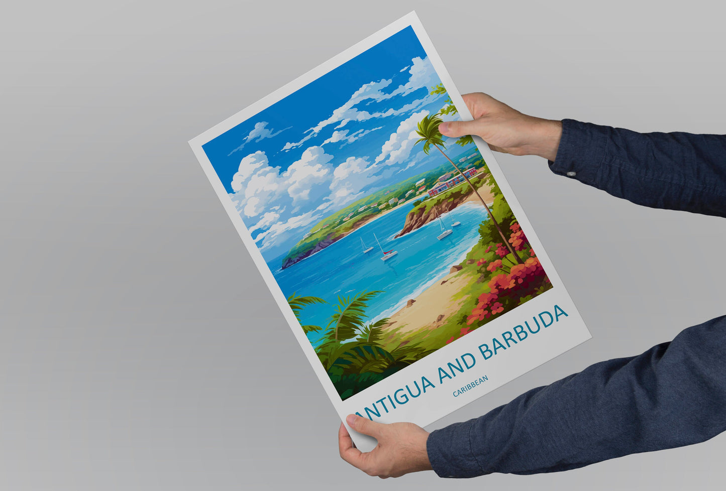 Antigua and Barbuda Travel Print Wall Art Antigua and Barbuda Wall Hanging Home Décor Antigua and Barbuda Gift Art Lovers Wall Art Caribbean