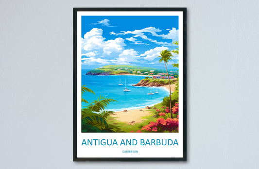 Antigua and Barbuda Travel Print Wall Art Antigua and Barbuda Wall Hanging Home Décor Antigua and Barbuda Gift Art Lovers Wall Art Caribbean