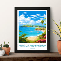 Antigua and Barbuda Travel Print Wall Art Antigua and Barbuda Wall Hanging Home Décor Antigua and Barbuda Gift Art Lovers Wall Art Caribbean