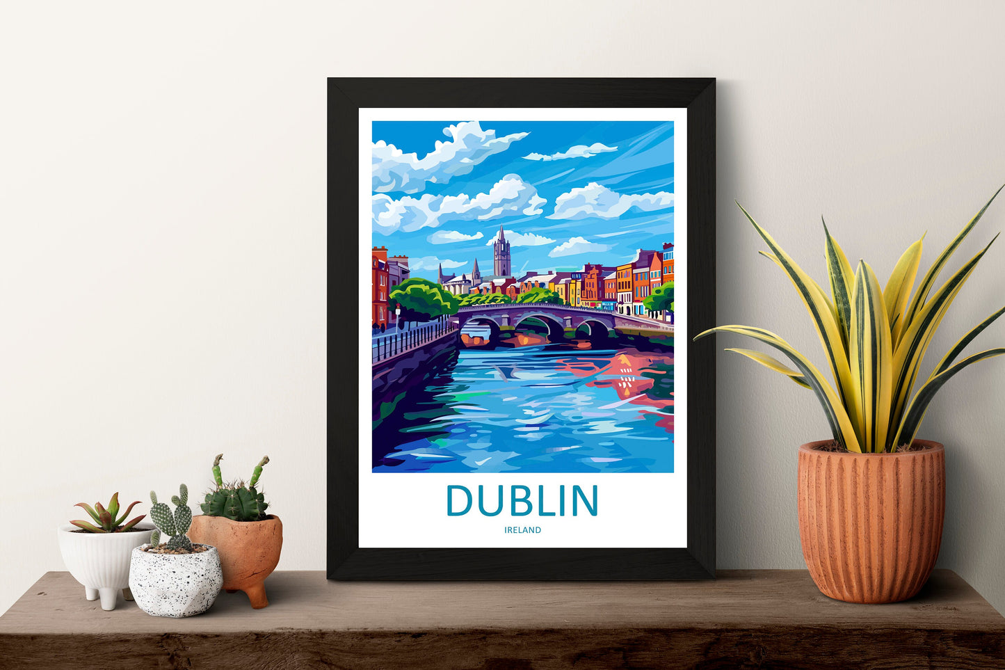 Dublin Skyline Print Dublin Home Decor Skyline City Art Print Dublin Wall Art for Ireland Enthusiast Gift Wall Hanging Dublin Ireland Print