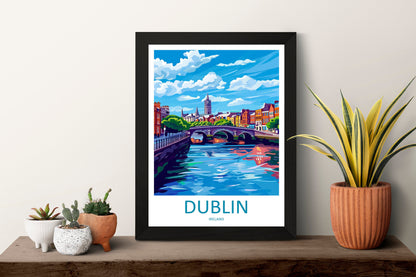 Dublin Skyline Print Dublin Home Decor Skyline City Art Print Dublin Wall Art for Ireland Enthusiast Gift Wall Hanging Dublin Ireland Print