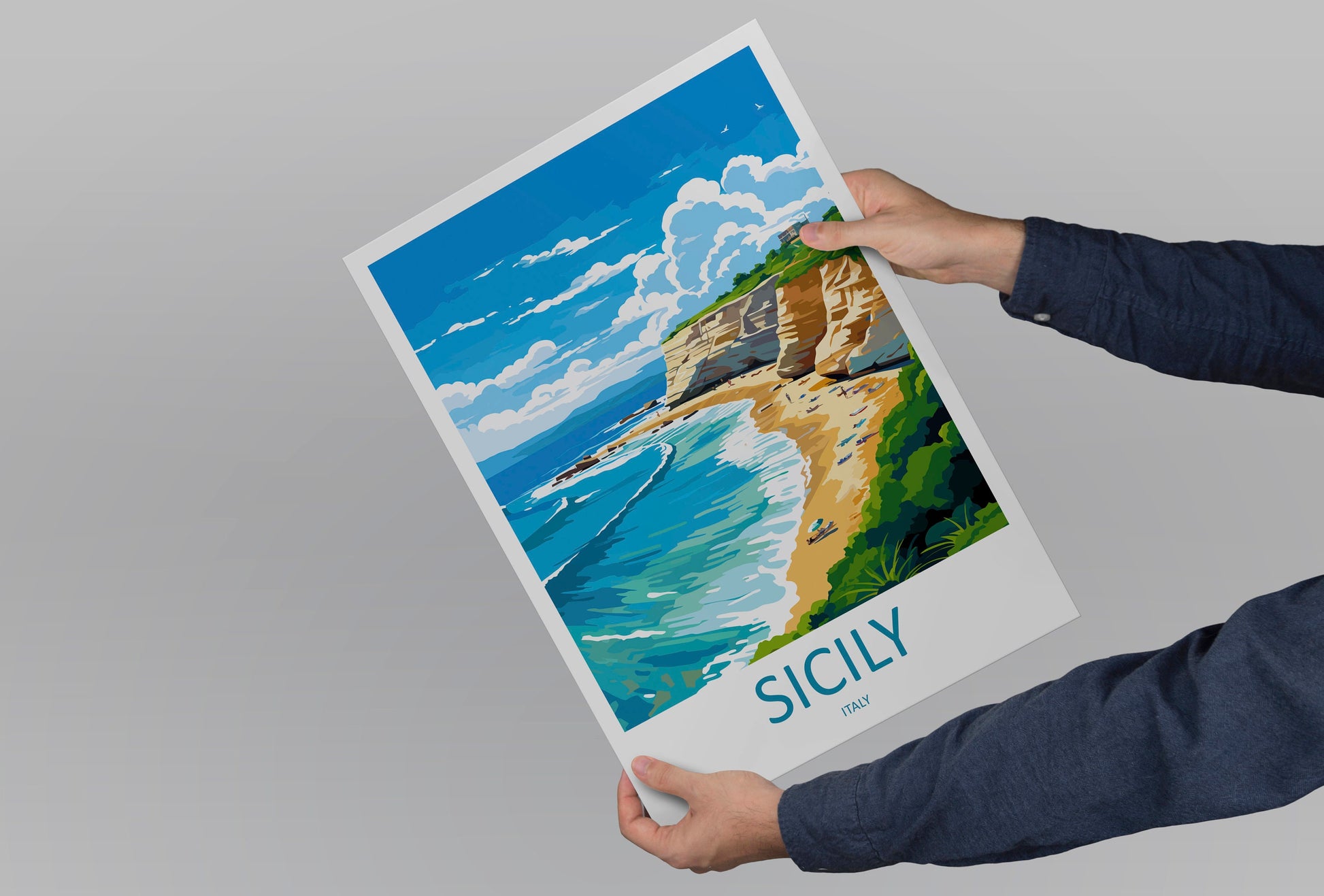 Sicily Travel Print Wall Art Sicily Italy Wall Hanging Home Decoration Sicily Gift Art Lovers Wall Art Print Sicily Italy Art Sicily Poster