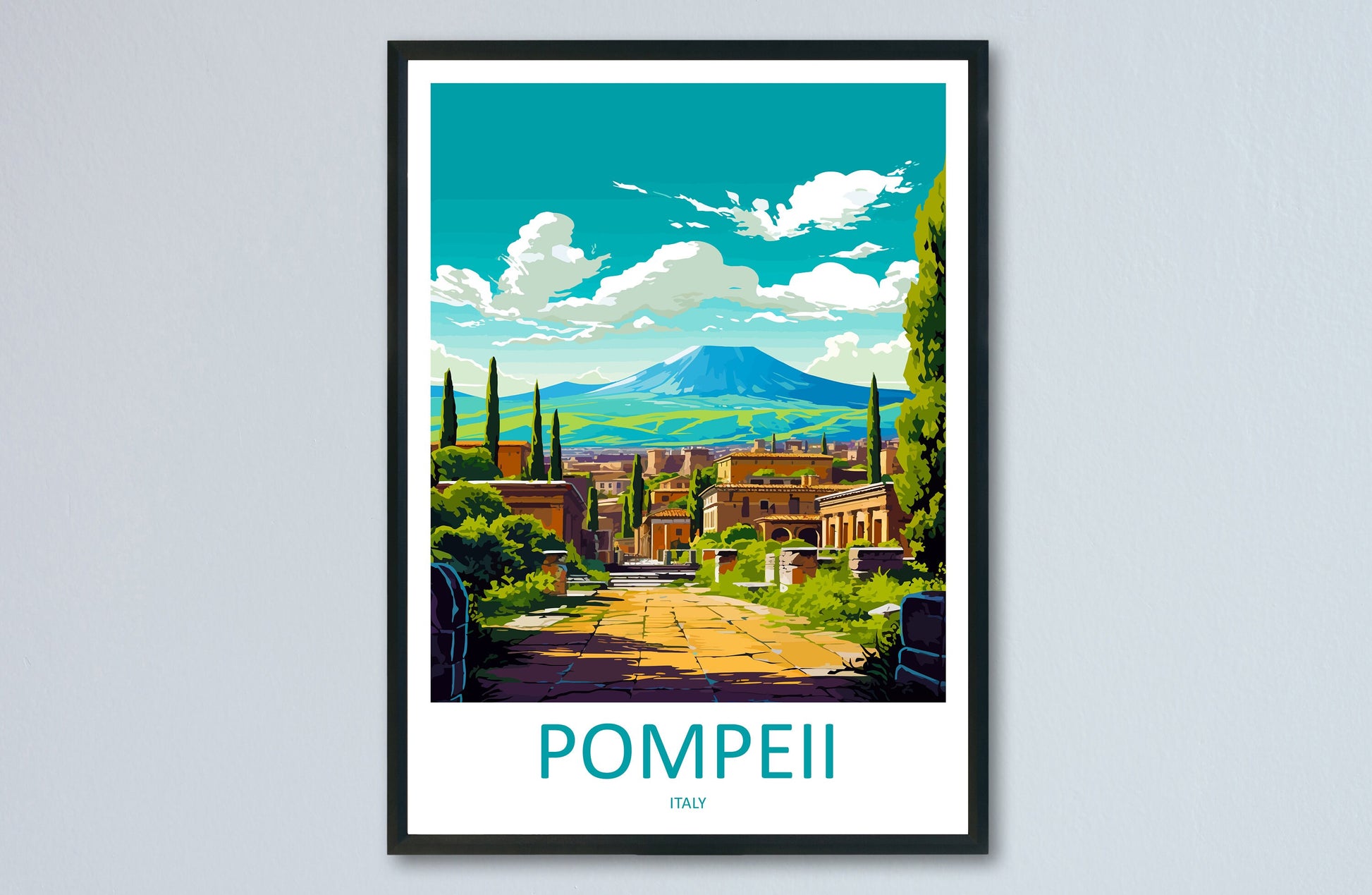 Pompeii Travel Print Wall Art Pompeii Italy Wall Hanging Home Decoration Pompeii Gift Art Lovers Wall Art Print Pompeii Italy Art Pompeii