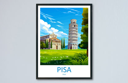 Pisa Travel Print Wall Art Pisa Wall Hanging Home Décor Pisa Gift Art Lovers Italy Art Lover Gift Pisa Print Pisa Travel Gift Poster
