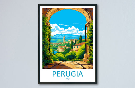 Perugia Travel Print Wall Art Perugia Italy Wall Hanging Home Decor Perugia Gift Art Lovers Wall Art Print Perugia Italy