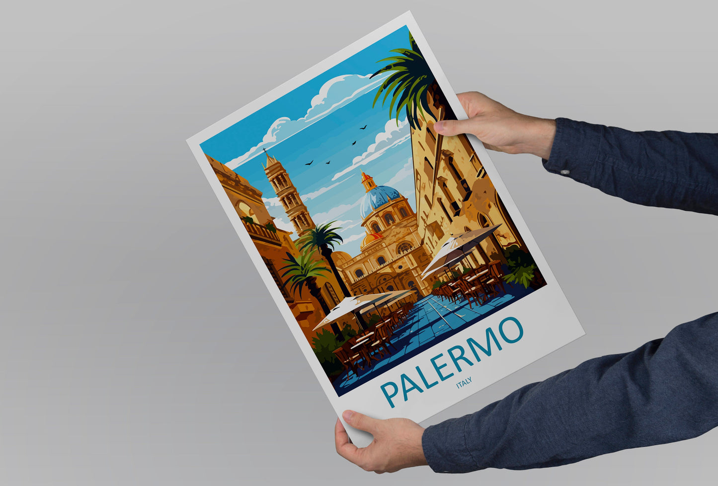 Palermo Travel Print Palermo Sicily Home Décor Palermo Art Print Sicily Town Room Print For Sicily Gift Palermo Poster Wall Art For Italy