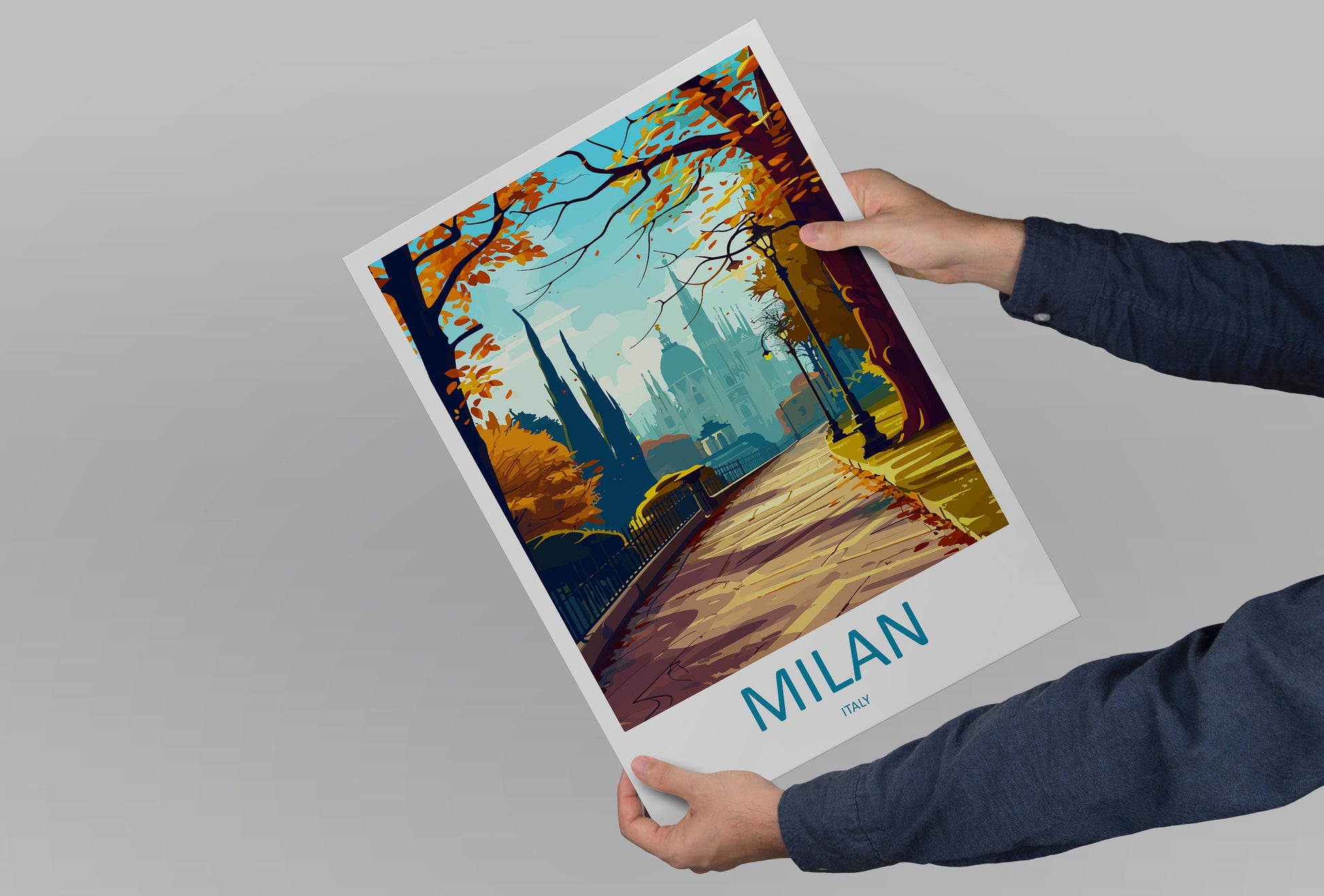 Milan Travel Print Wall Art Milan Wall Hanging Home Décor Milan Gift Art Lovers Spain Art Lover Gift Milan Wall Décor Ibiza Spain Print