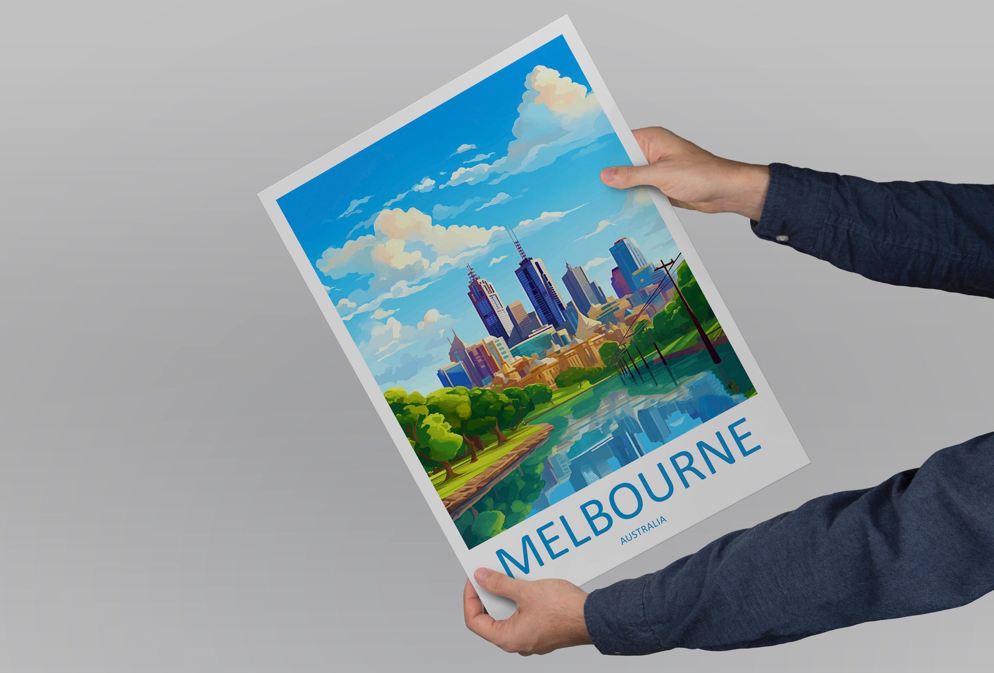Melbourne Travel Print Wall Art Melbourne Wall Hanging Home Décor Melbourne Gift Art Lovers Wall Art Australia Travel Print