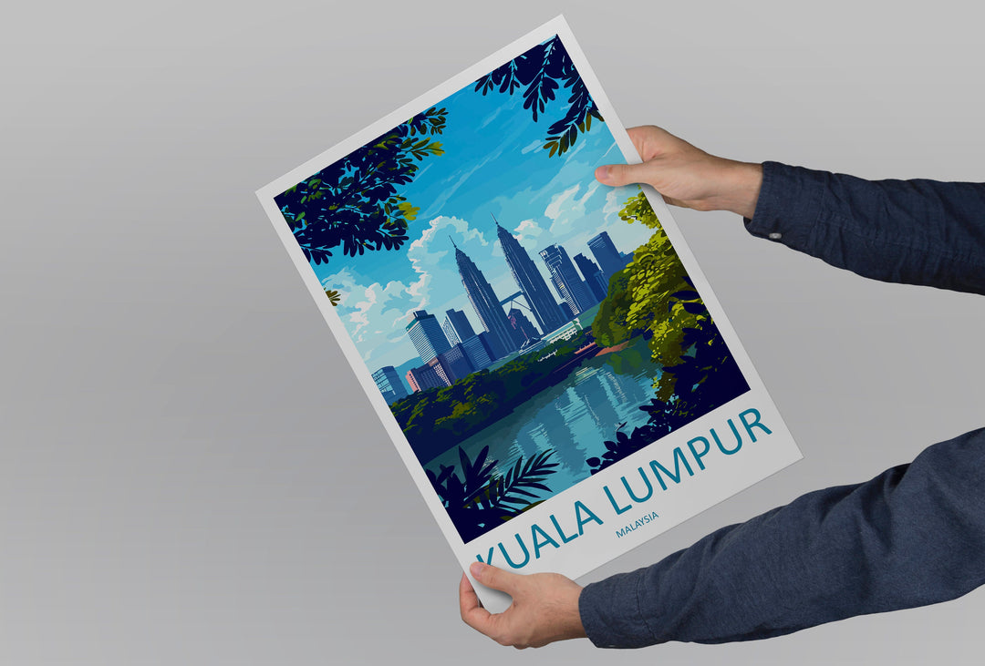 Kuala Lumpur Travel Print Wall Decor Kuala Lumpur Poster Kuala Lumpur Travel Print Art Kuala Lumpur Illustration Malaysia