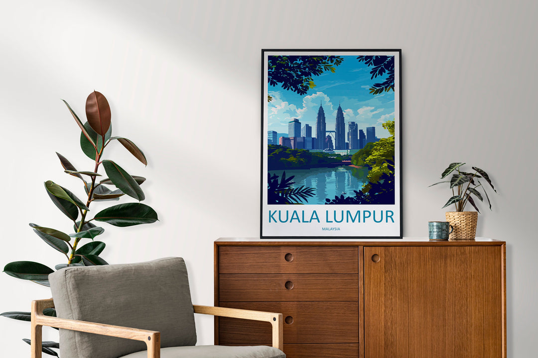 Kuala Lumpur Travel Print Wall Decor Kuala Lumpur Poster Kuala Lumpur Travel Print Art Kuala Lumpur Illustration Malaysia