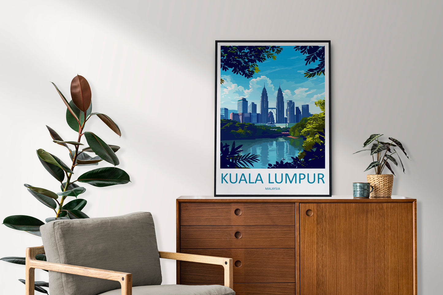 Kuala Lumpur Travel Print Wall Decor Kuala Lumpur Poster Kuala Lumpur Travel Print Art Kuala Lumpur Illustration Malaysia