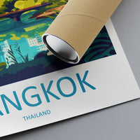 Bangkok Travel Print Wall Art Bangkok Wall Hanging Home Decor Bangkok Gift Art Lovers Wall Art Thailand Travel Print Gift Thai Travel Art