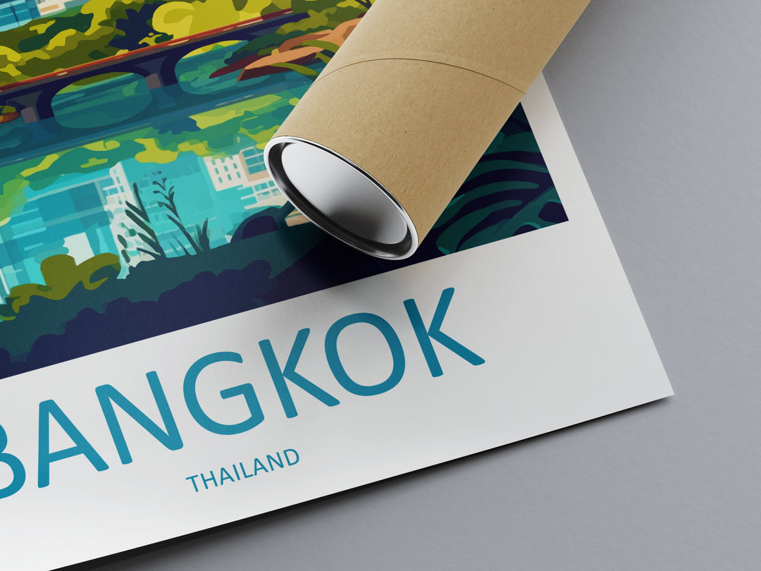 Bangkok Travel Print Wall Art Bangkok Wall Hanging Home Decor Bangkok Gift Art Lovers Wall Art Thailand Travel Print Gift Thai Travel Art