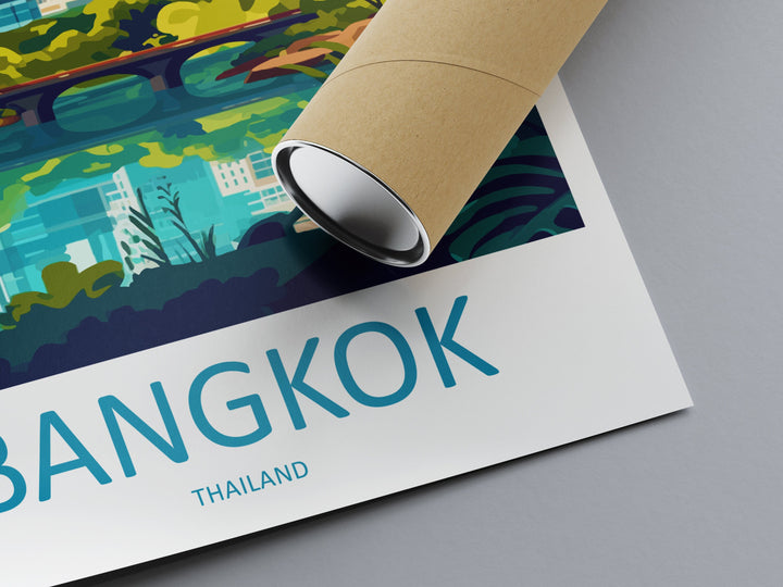 Bangkok Travel Print Wall Art Bangkok Wall Hanging Home Decor Bangkok Gift Art Lovers Wall Art Thailand Travel Print Gift Thai Travel Art