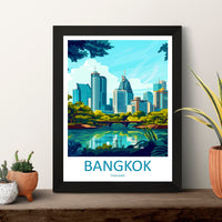 Bangkok Travel Print Wall Art Bangkok Wall Hanging Home Decor Bangkok Gift Art Lovers Wall Art Thailand Travel Print Gift Thai Travel Art