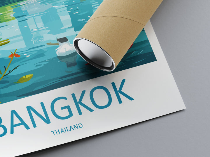Bangkok Travel Print Wall Art Bangkok Wall Hanging Home Decor Bangkok Gift Art Lovers Wall Art Thailand Travel Print Gift Thai Travel Art