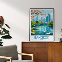 Bangkok Travel Print Wall Art Bangkok Wall Hanging Home Decor Bangkok Gift Art Lovers Wall Art Thailand Travel Print Gift Thai Travel Art
