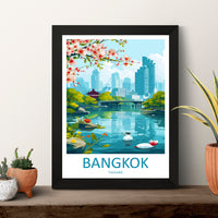 Bangkok Travel Print Wall Art Bangkok Wall Hanging Home Decor Bangkok Gift Art Lovers Wall Art Thailand Travel Print Gift Thai Travel Art