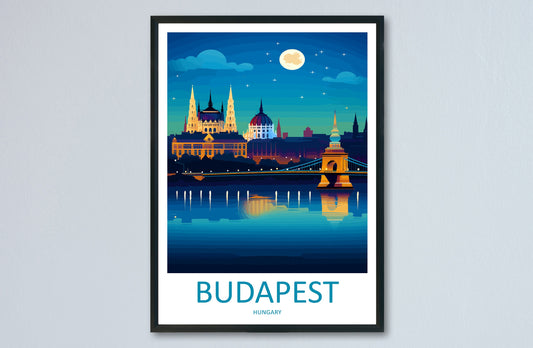 Budapest Travel Print Wall Art Budapest Wall Hanging Home Décor Budapest Gift Art Lovers Hungary Art Lover Gift Budapest Wall Décor