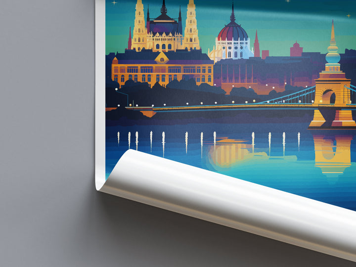 Budapest Travel Print Wall Art Budapest Wall Hanging Home Décor Budapest Gift Art Lovers Hungary Art Lover Gift Budapest Wall Décor