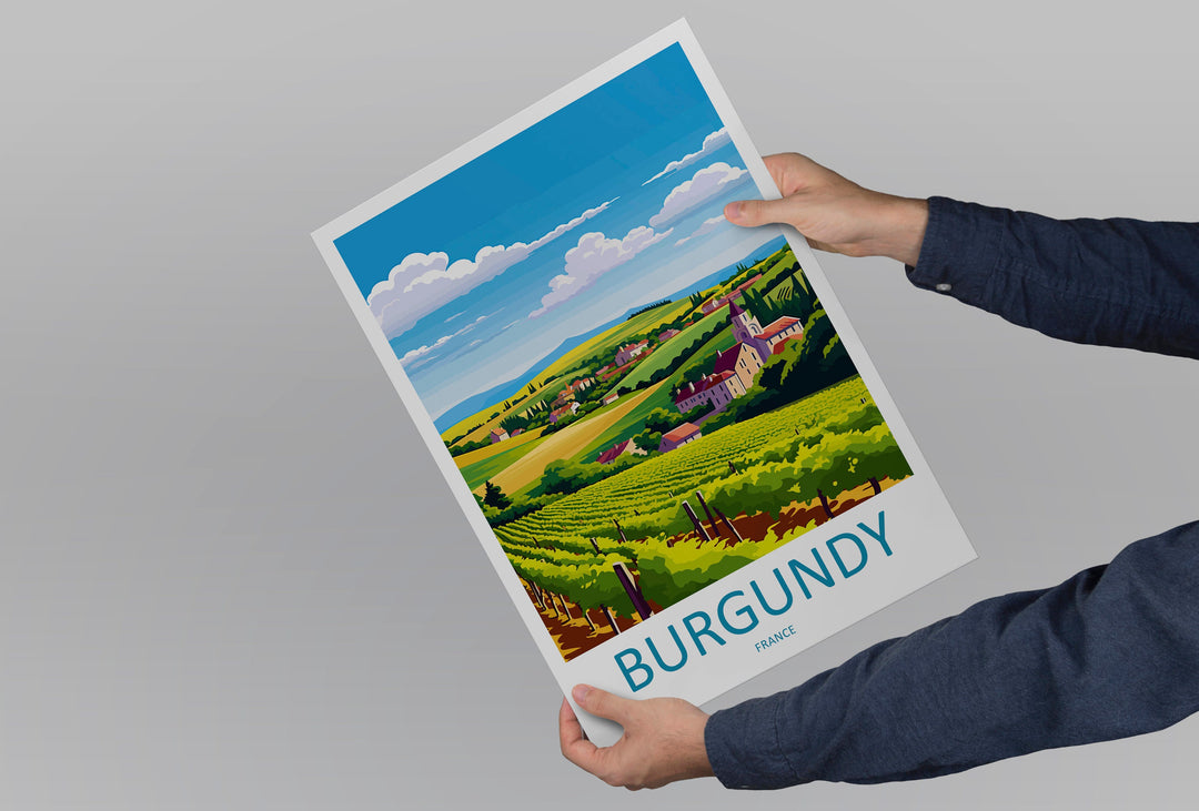 Burgundy Travel Print Wall Art Burgundy Wall Hanging Home Decor Burgundy France Gift Art Lovers Wall Art Print Art Burgundy Wall art