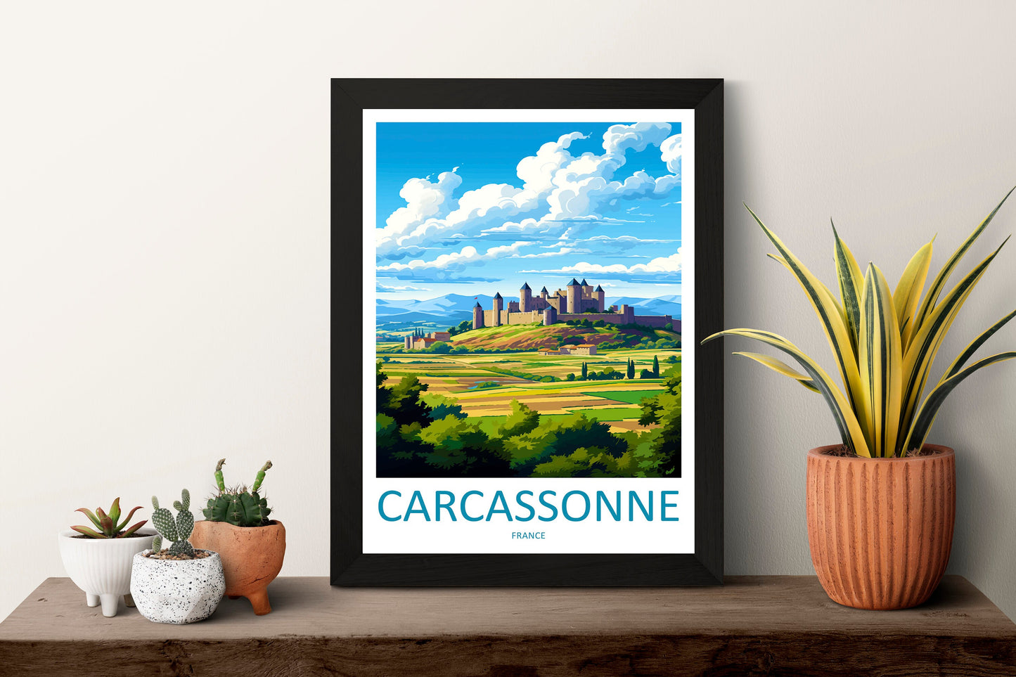 Carcassonne Travel Print Wall Art Carcassonne Wall Hanging Home Décor Carcassonne Gift Art Lovers France Art Lover Gift Carcassonne Poster