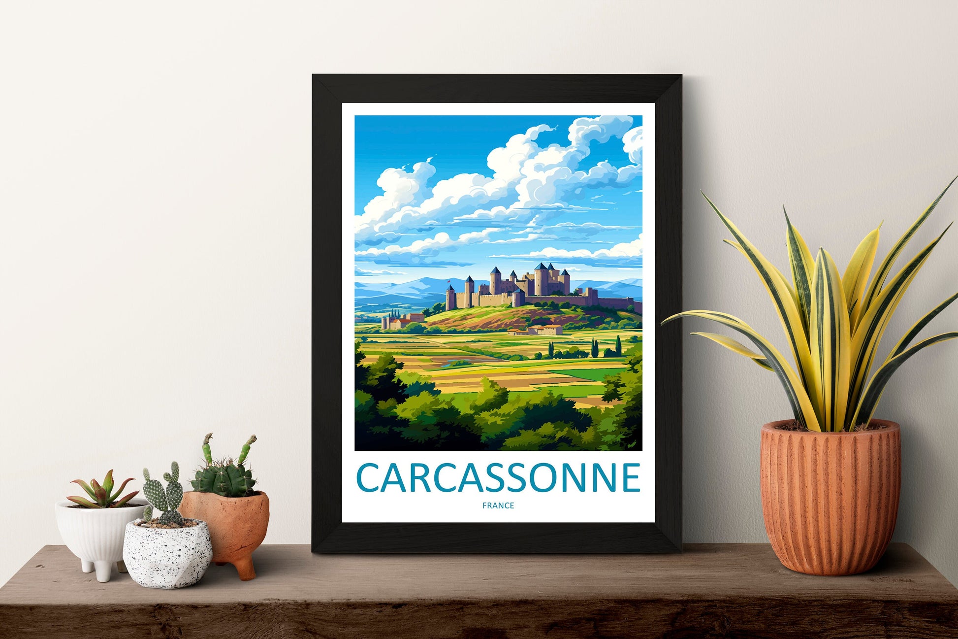 Carcassonne Travel Print Wall Art Carcassonne Wall Hanging Home Décor Carcassonne Gift Art Lovers France Art Lover Gift Carcassonne Poster