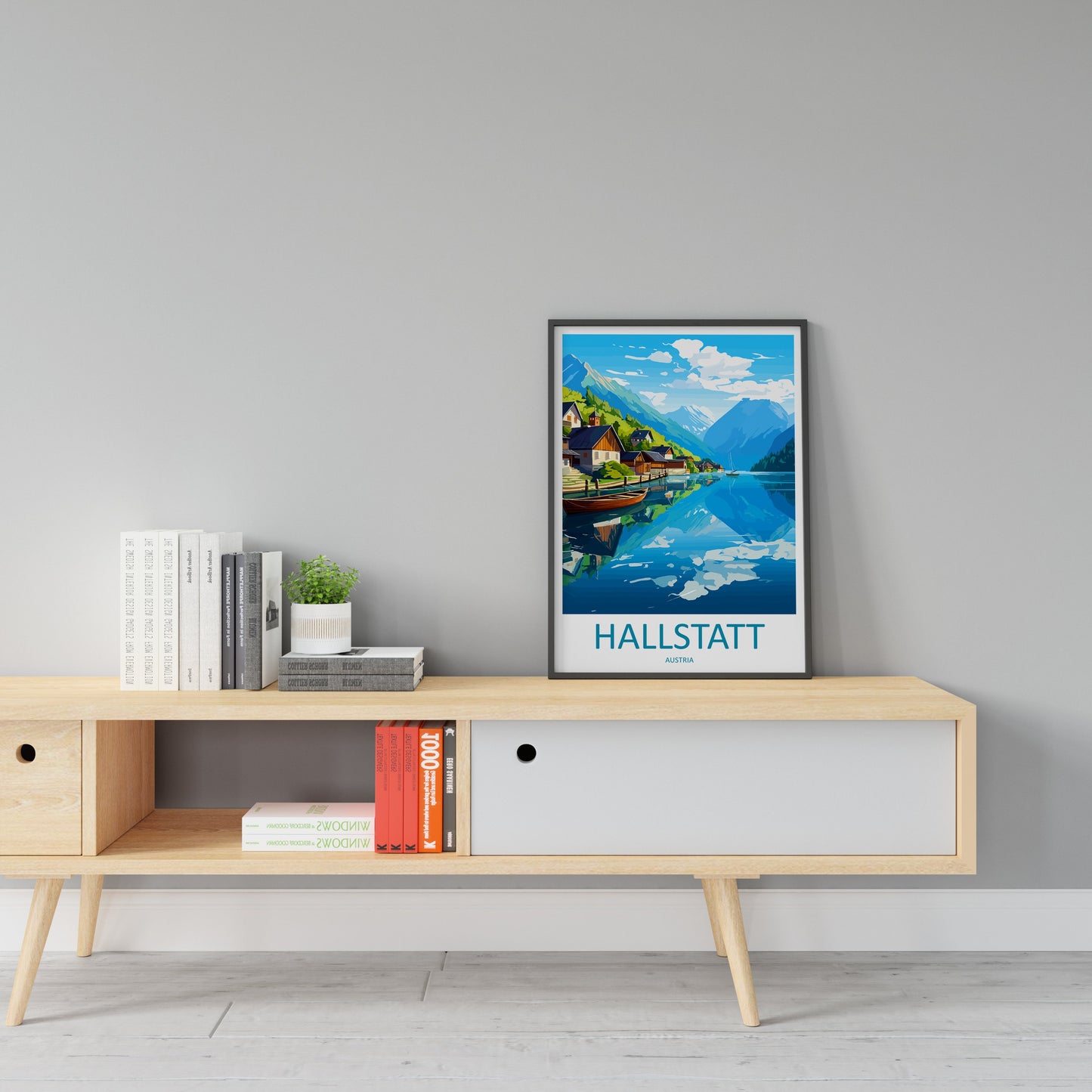 Hallstatt Lake Print Hallstatt Home Decor Art Print Austria Wall Art Alpine Mountain Gift Wall Hanging Hallstatt Scenery Poster Austria Art