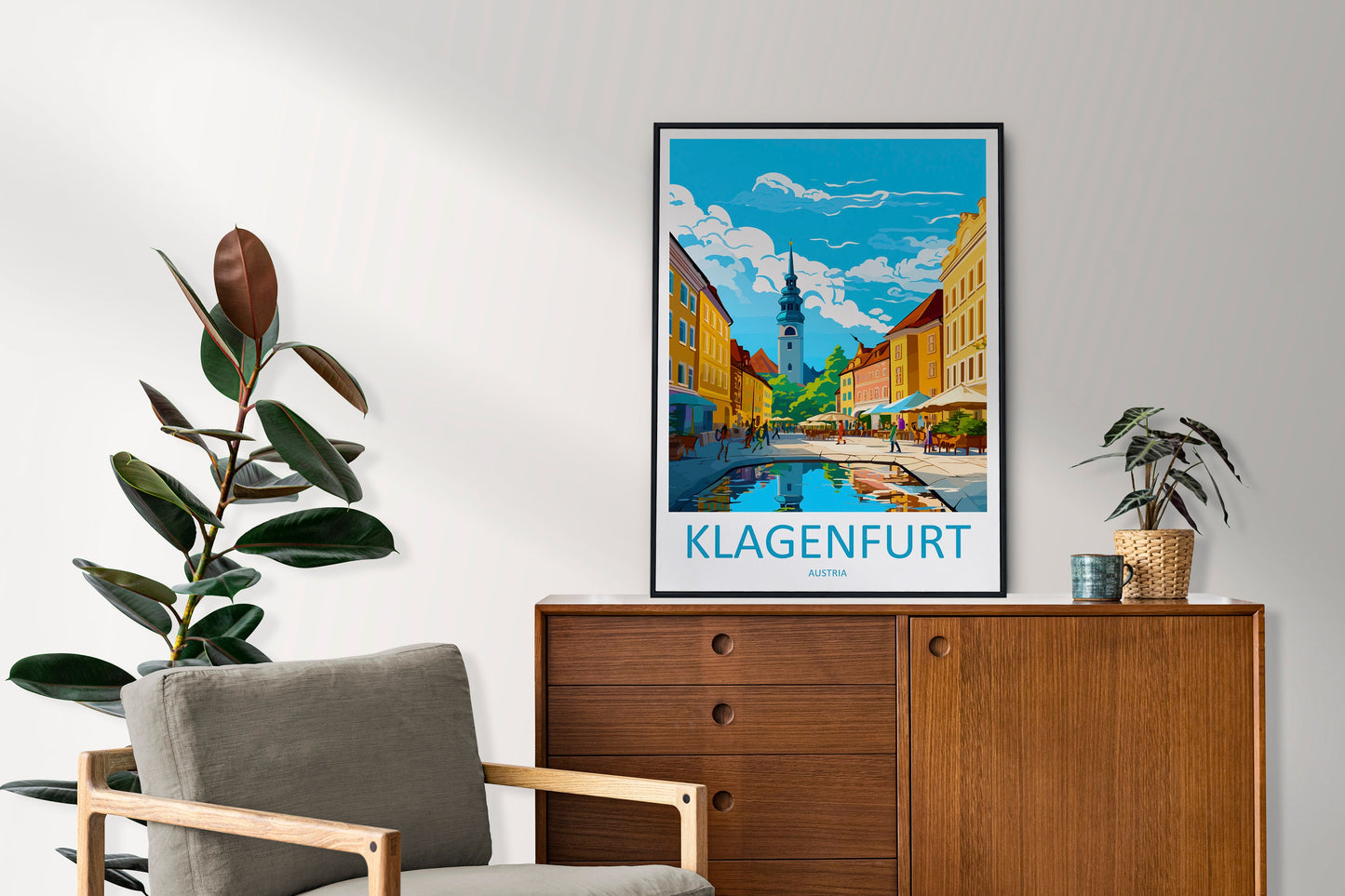 Klagenfurt Travel Print Wall Art Klagenfurt Wall Hanging Home Décor Klagenfurt Gift Art Lovers Austria Art Lover Gift Klagenfurt