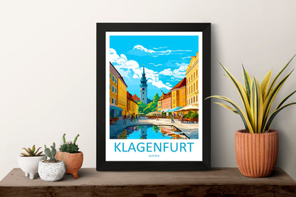 Klagenfurt Travel Print Wall Art Klagenfurt Wall Hanging Home Décor Klagenfurt Gift Art Lovers Austria Art Lover Gift Klagenfurt