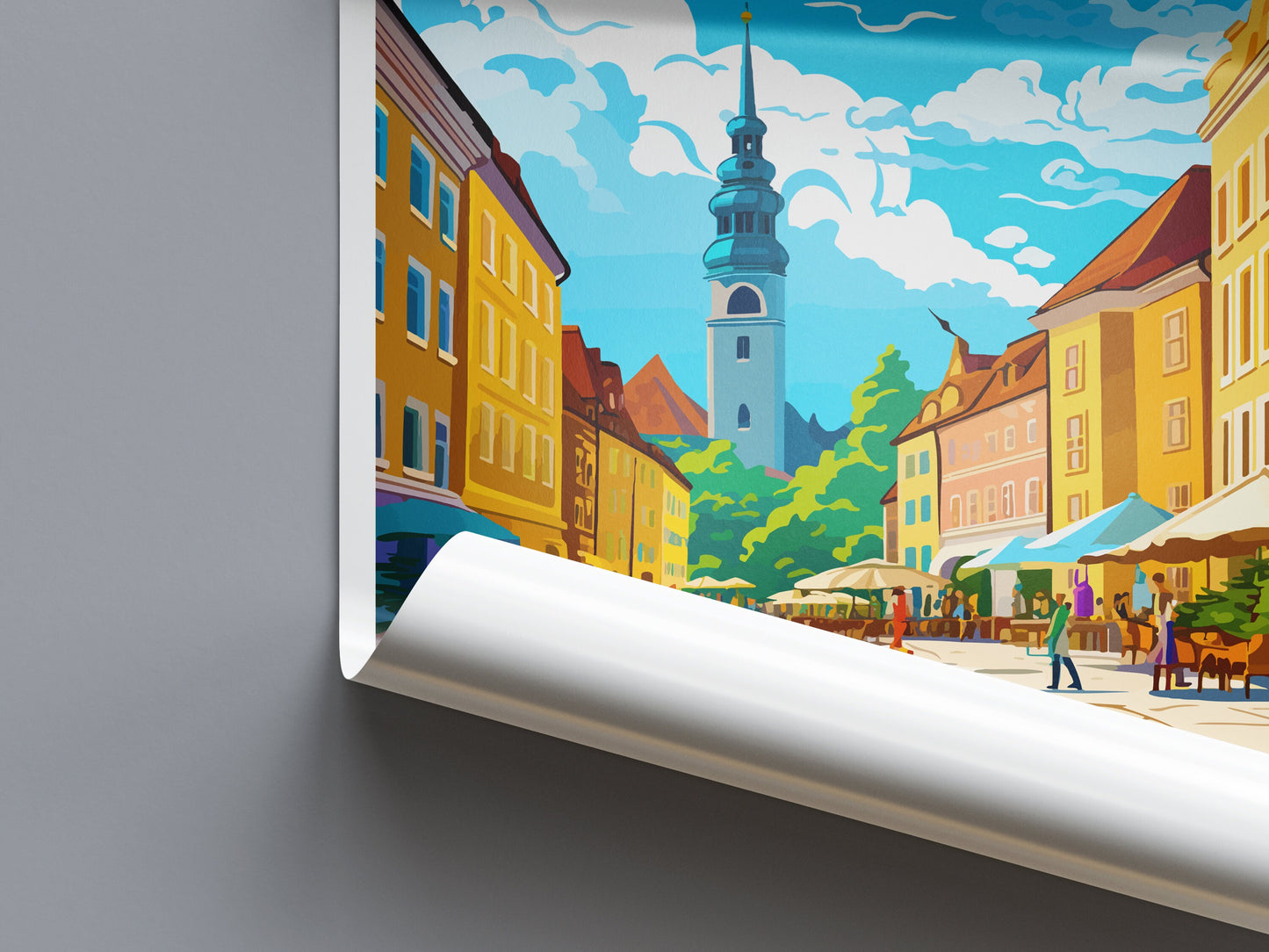 Klagenfurt Travel Print Wall Art Klagenfurt Wall Hanging Home Décor Klagenfurt Gift Art Lovers Austria Art Lover Gift Klagenfurt
