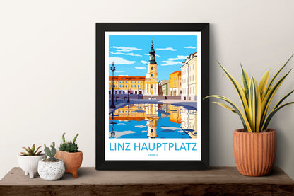 Linz Travel Print Wall Art Linz Wall Hanging Home Décor Linz Gift Art Lovers Austria Art Lover Gift Linz Travel Poster Linz Wall Poster